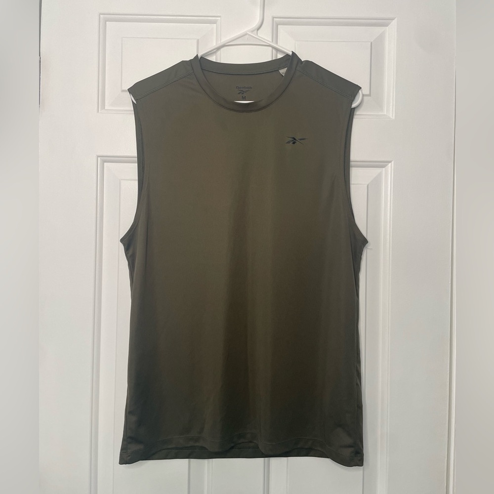 Reebok Men's Olive Sleeveless Shirt